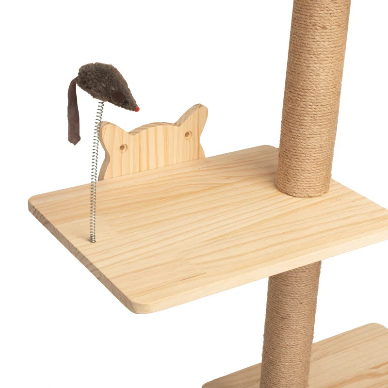 Damyanti Wall-Mounted Cat Tree Shelved 6 Pcs Climbing Center